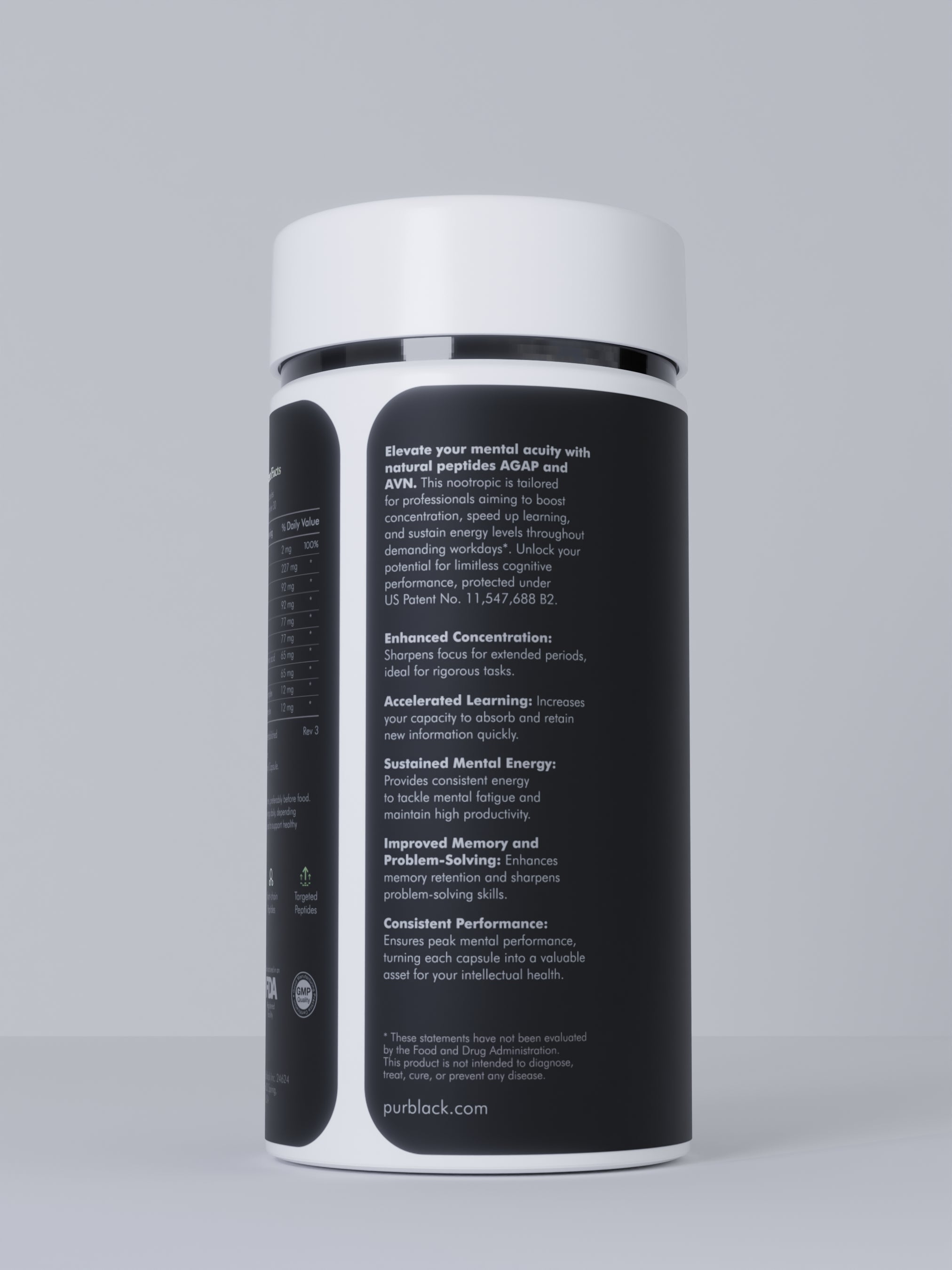 Brain AM Nootropic Peptide Capsules, 60 Count (30 Servings)