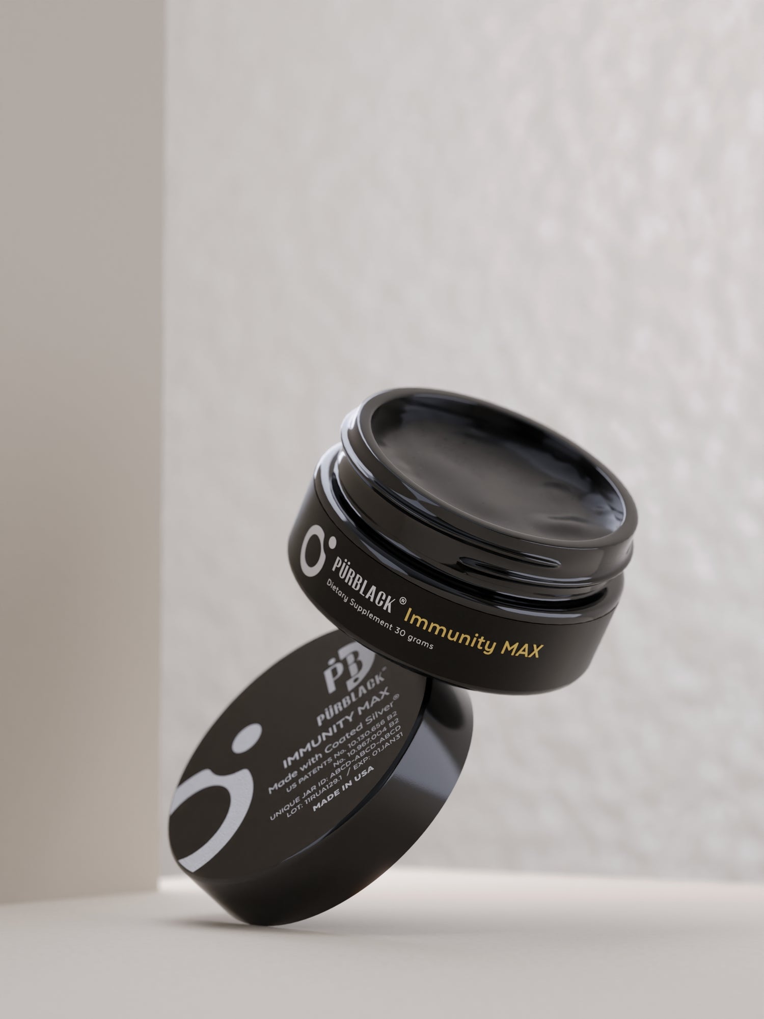 Pürblack® Immunity Max Shilajit Resin with Coated Silver®, 30 Grams