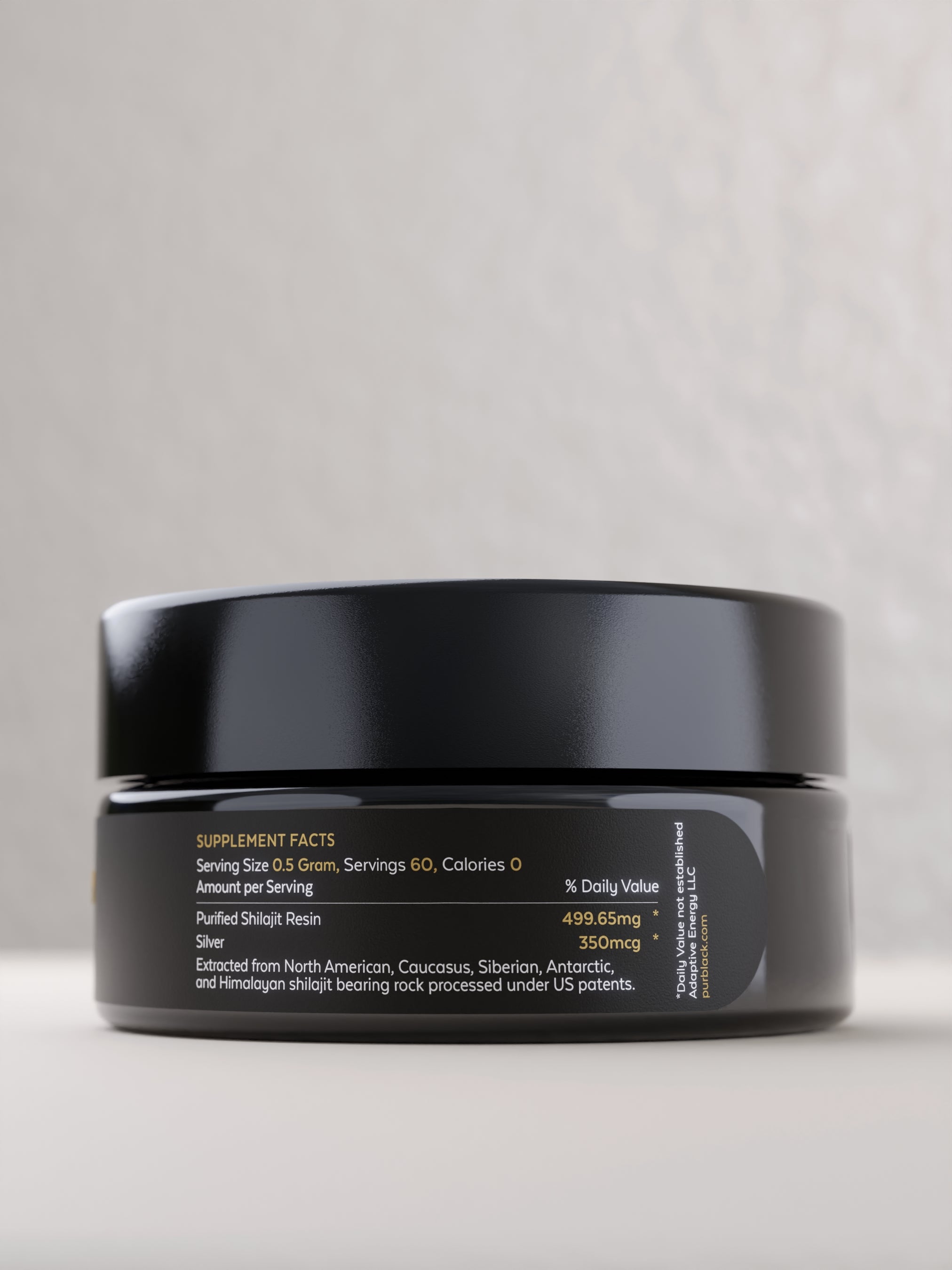 Pürblack® Immunity Max Shilajit Resin with Coated Silver®, 30 Grams