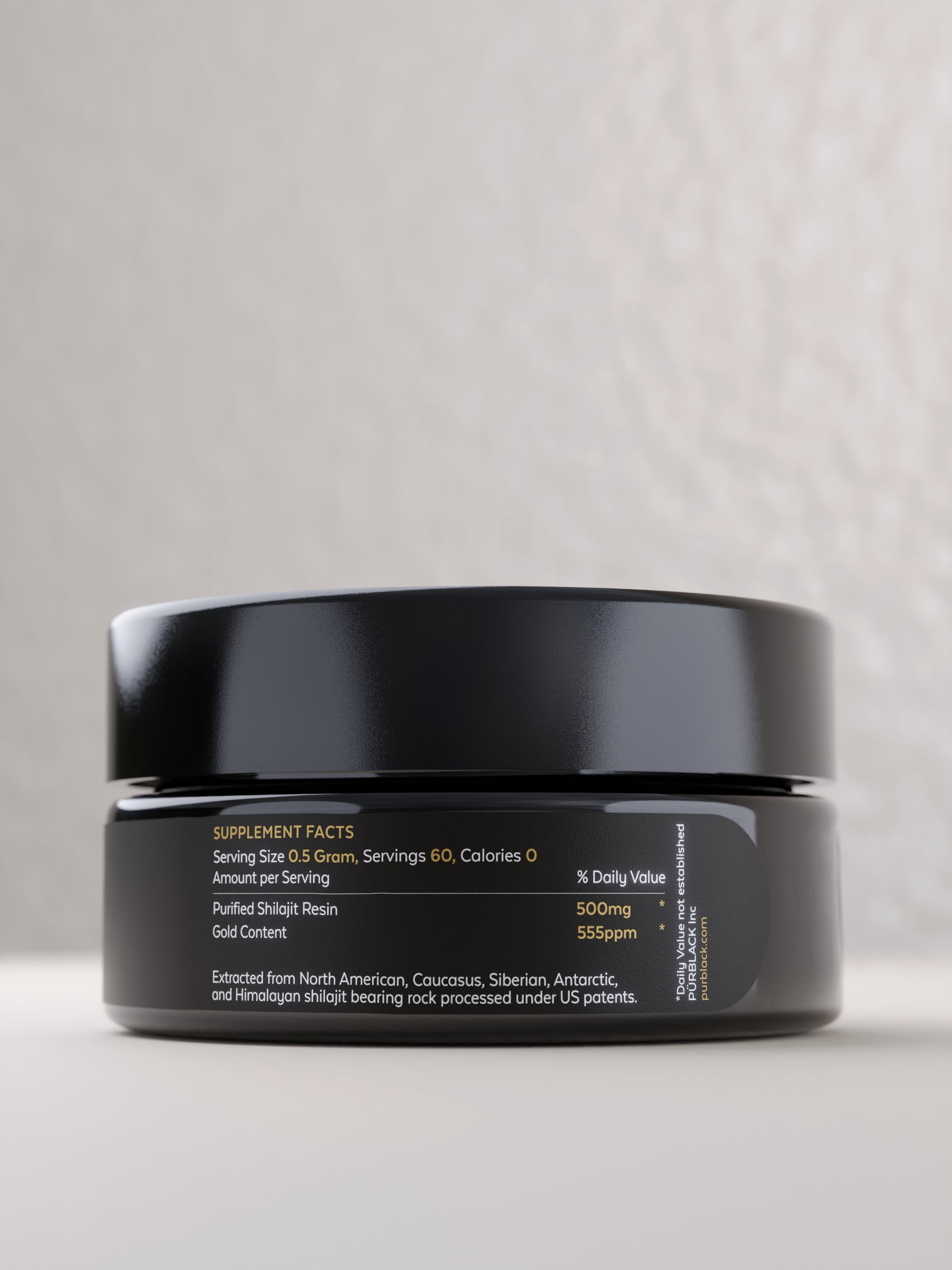 Pürblack® Shilajit Resin with True Gold 555 PPM, 30 Grams