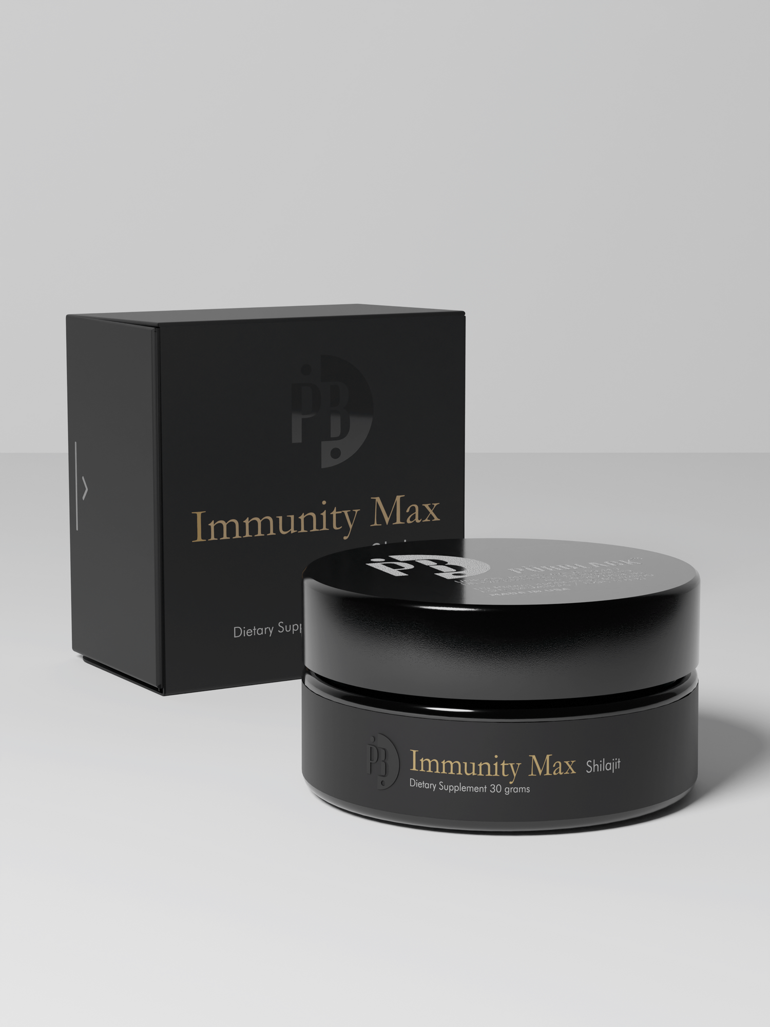 Pürblack® Immunity Max Shilajit Resin with Coated Silver®, 30 Grams