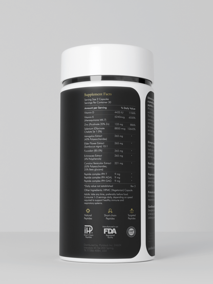 Immune+ Peptide Capsules, 60 Count (30 Servings)