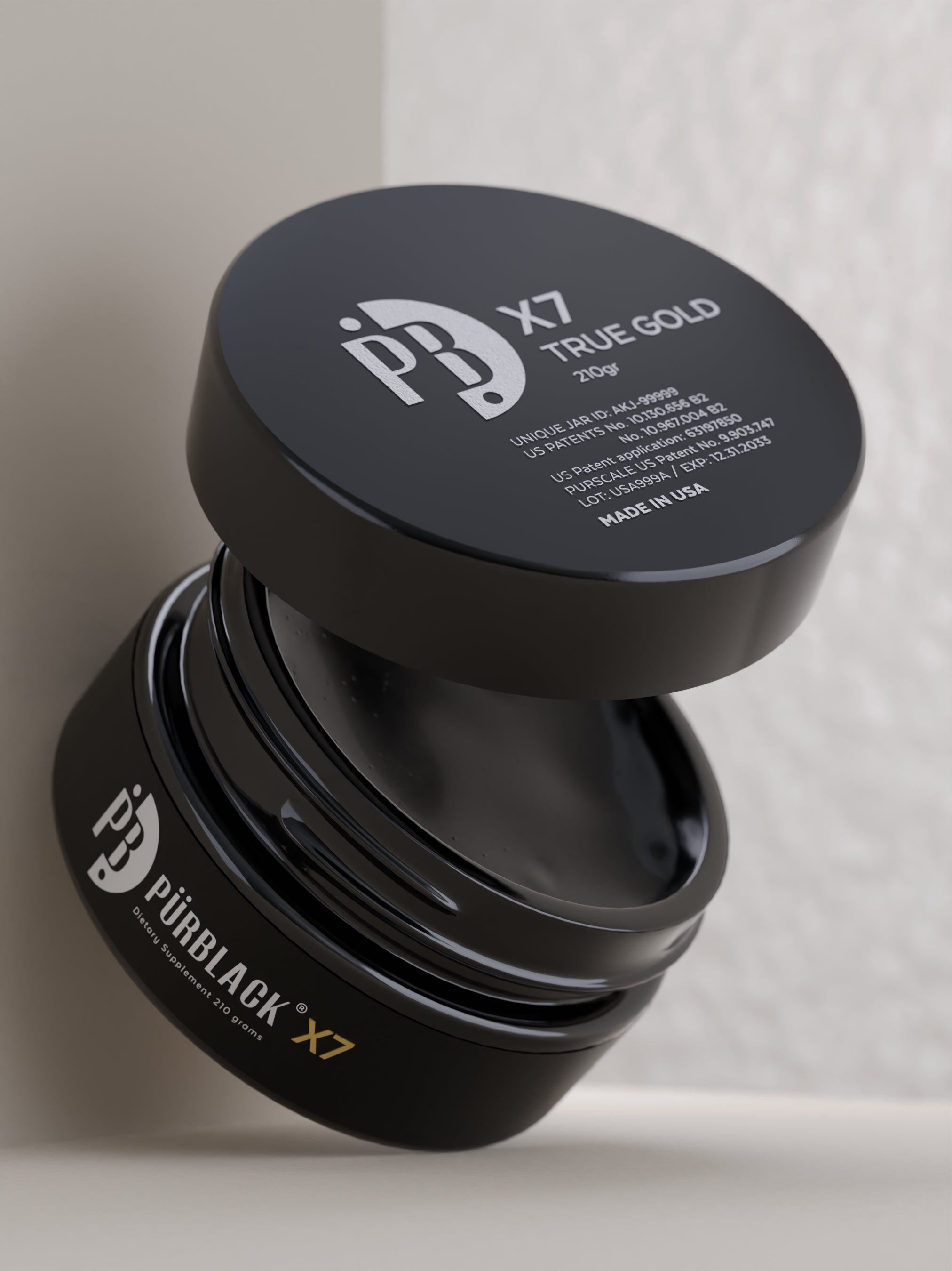 Pürblack Shilajit Live Resin X7 with True Gold 555 PPM, 210 grams