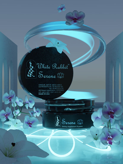 White Rabbit Serene Shilajit. Embrace the Magic of Quietude.