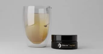 shilajit resin disolved in warm water